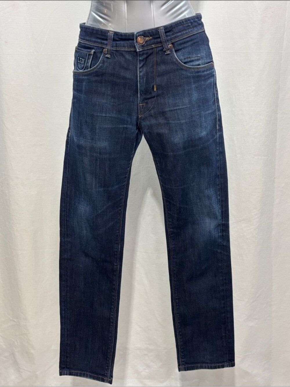 Lufian Women's Straight-Leg Slim fit Jeans in Dark Blue 207 trendy casual work